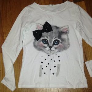 Long sleeve kitty shirt